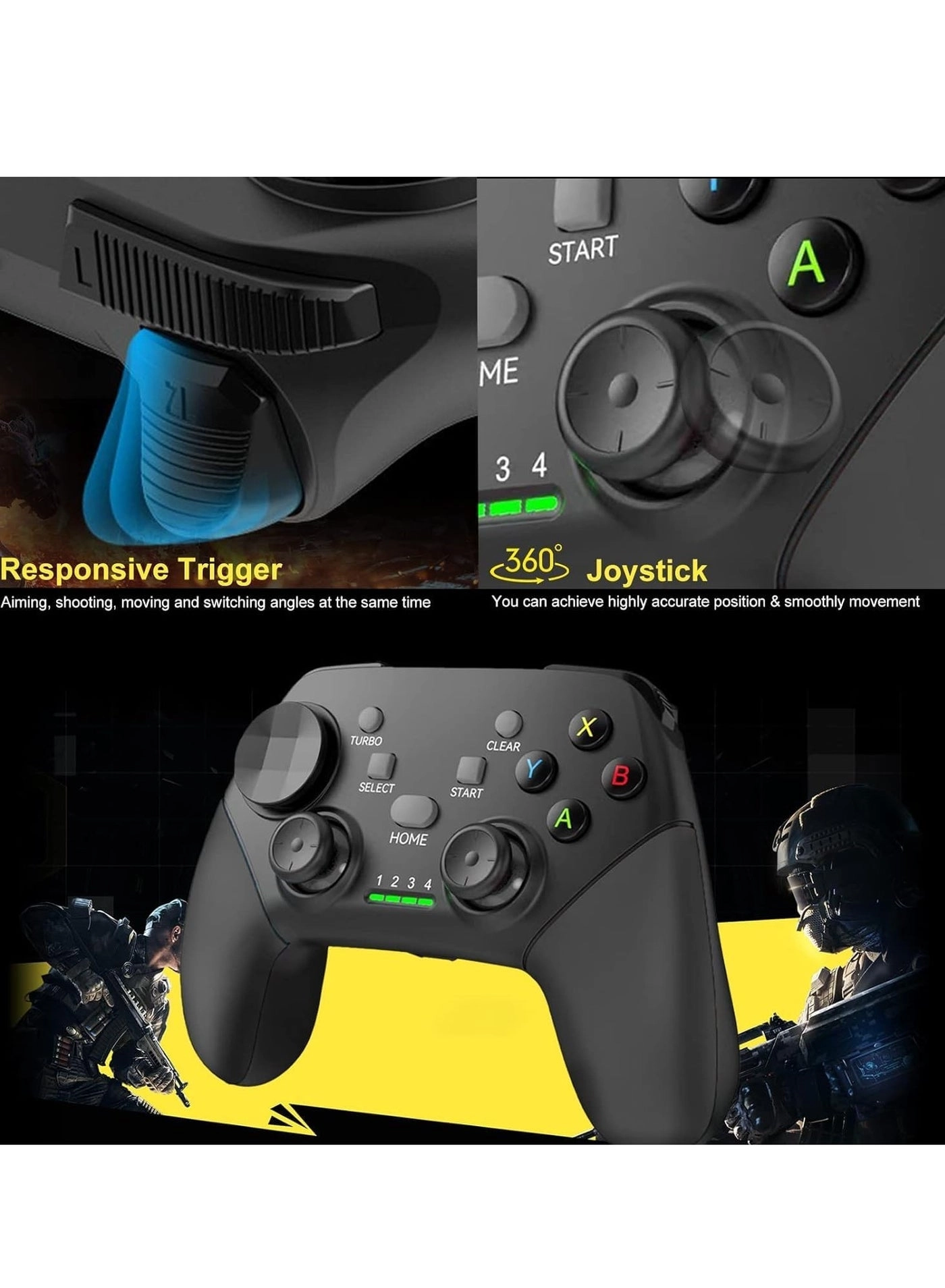 D8 Telescopic Mobile Phone Gamepad - Android iOS PS3 PS4 Switch PC