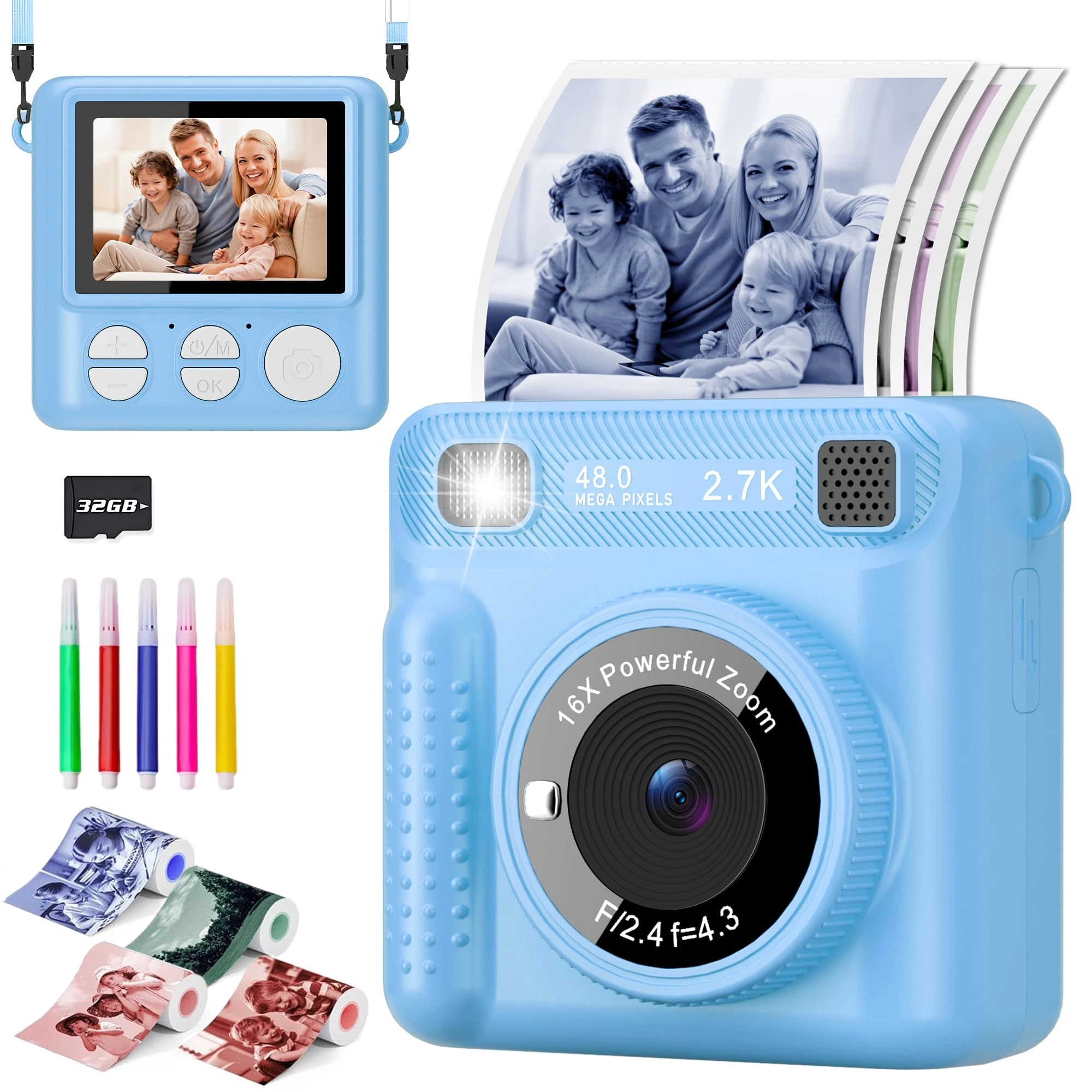 LENND Instant Print Camera - 32G 1080p