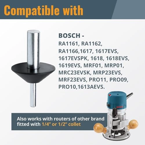 Router Centering Pin and Cone Set - 1/2" & 1/4"