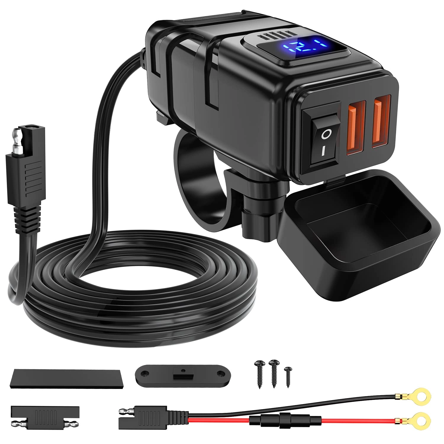 Nilight Motorcycle Charger - 12 Volts 10 Amps 3.4 Amps