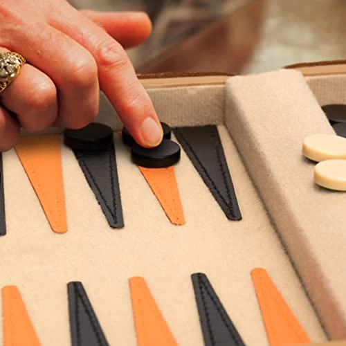Backgammon Mini Game Set - Magnetic Travel Leatherette