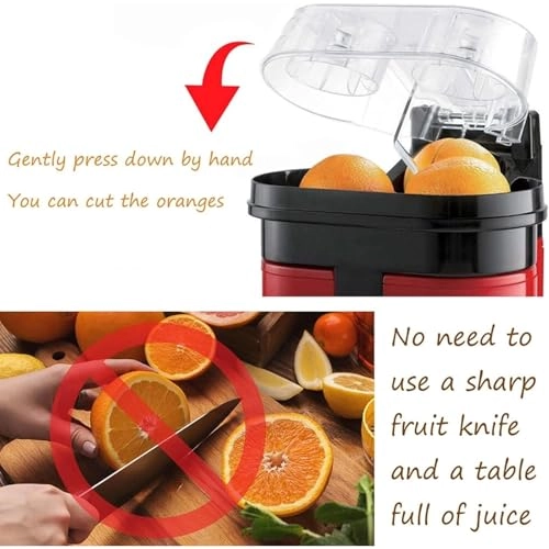Double Electric Citrus Juicer - Slow Masticating RED