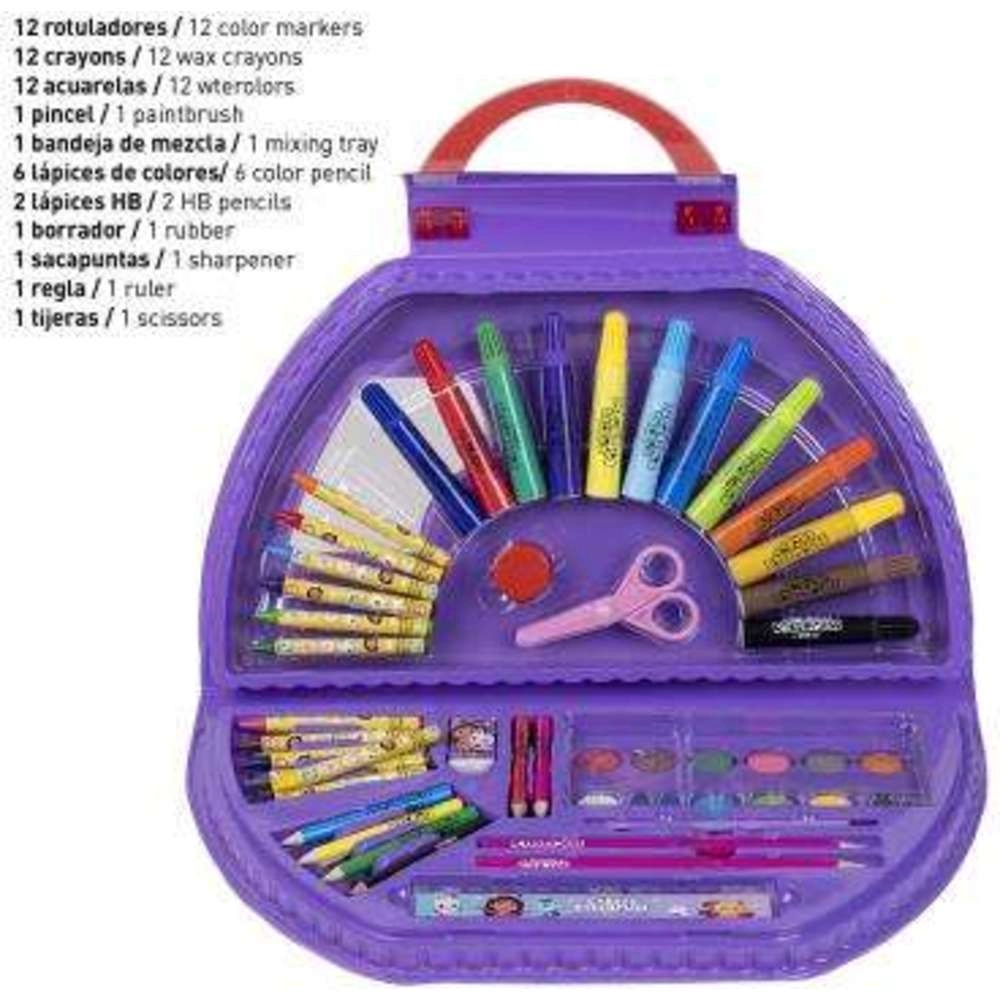 Gabby's Dollhouse - 50 Pc 12 markers 12 crayons 12 watercolours 6 color pencils