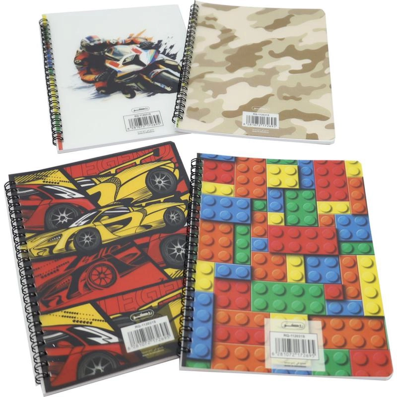 Notebook 19 X 26 cm Spiral - Grid 100 Sheets