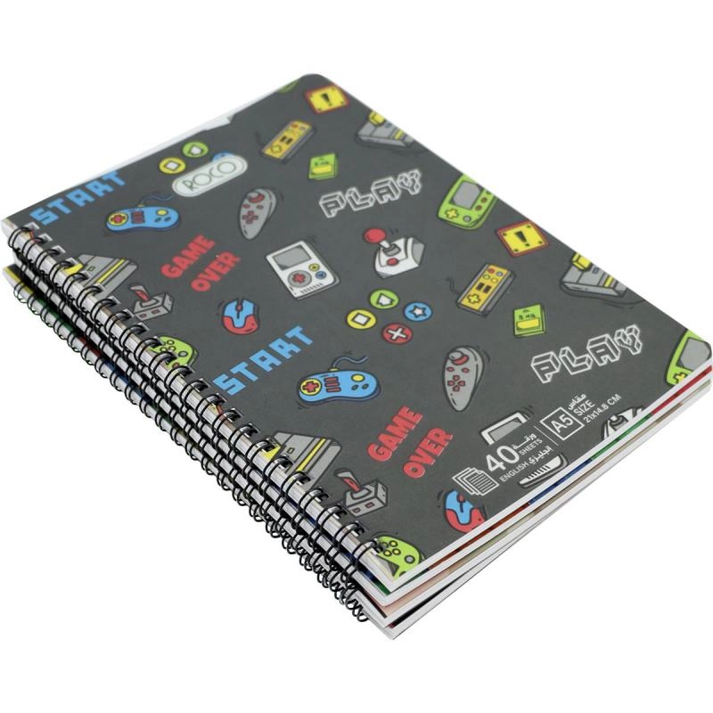 Notebook 19 X 26 cm Spiral - Grid 100 Sheets