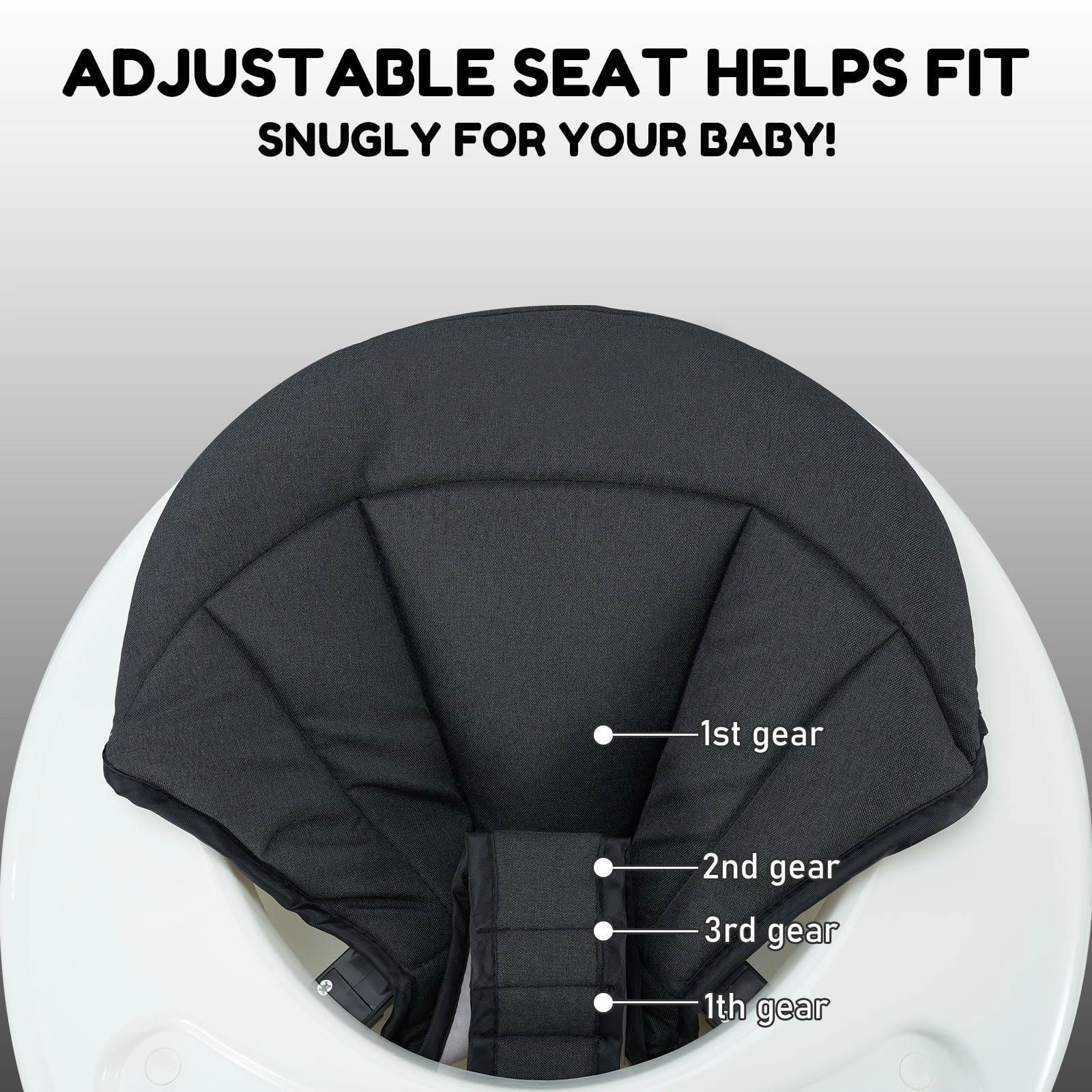 Baby Walker - Foldable 5-Position Height Adjustable