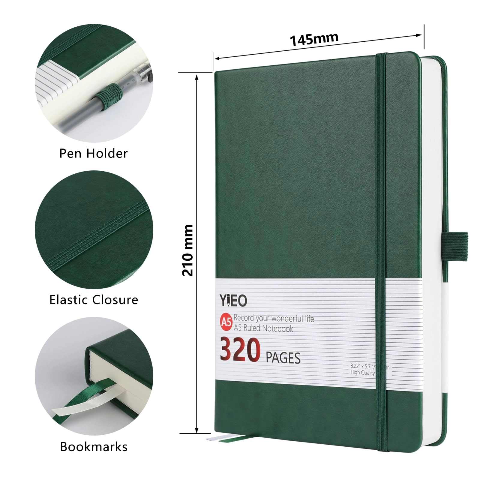Notebook A5 Hardcover - Lined 160 Sheets
