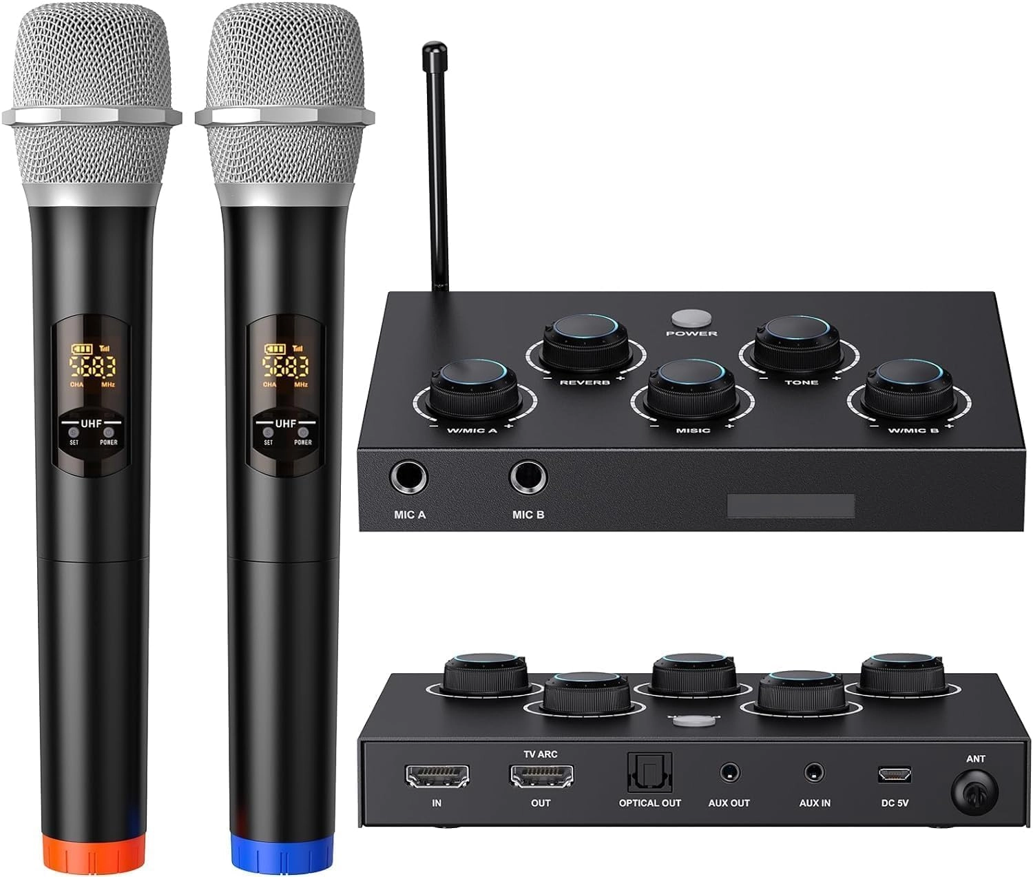 voijump Wireless Microphone System - 2 Dual UHF