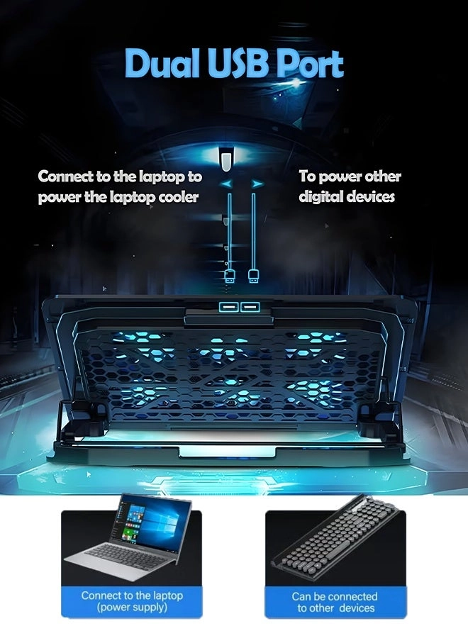 Gaming Laptop Cooling Pad - 6 piece(s) 17.3 inch