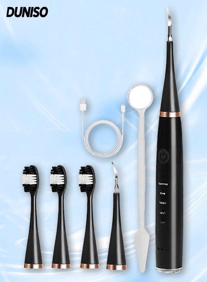 DUNISO Sonic Electric Toothbrush - 3 Brush Heads Rechargeable 2 Minutes Smart Timer