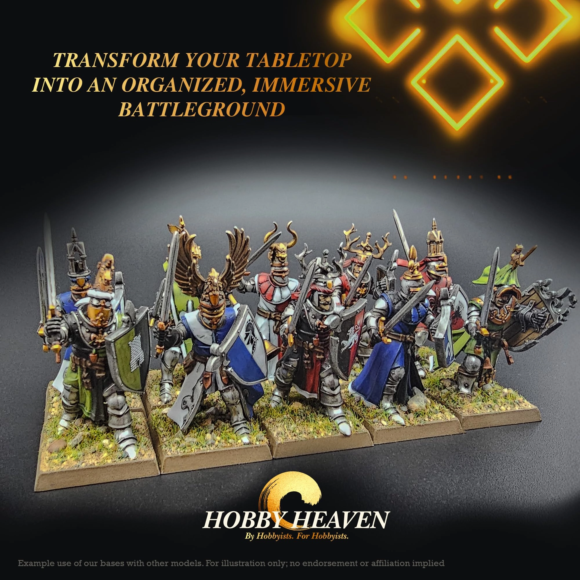 Square Wargaming Bases - 10 pcs