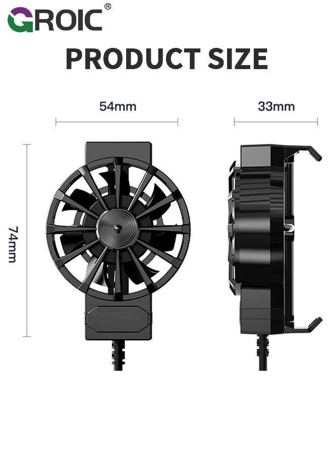 Phone Cooler - 3 Cooling Modes RGB Lights