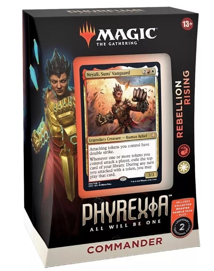 Magic: the Gathering Phyrexia: All Will Be One Commander Deck - Corrupting Influence - 100-card + Collector Booster Sample Pack - 2-card