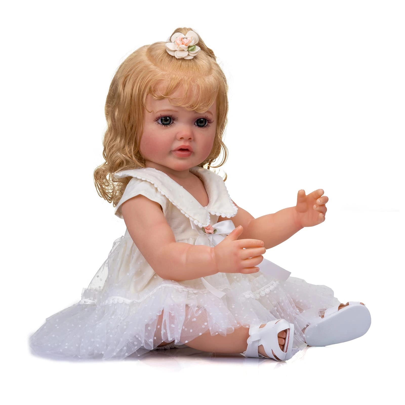 Betty Reborn Baby Doll - 55 cm Silicone Vinyl Blue Eyes