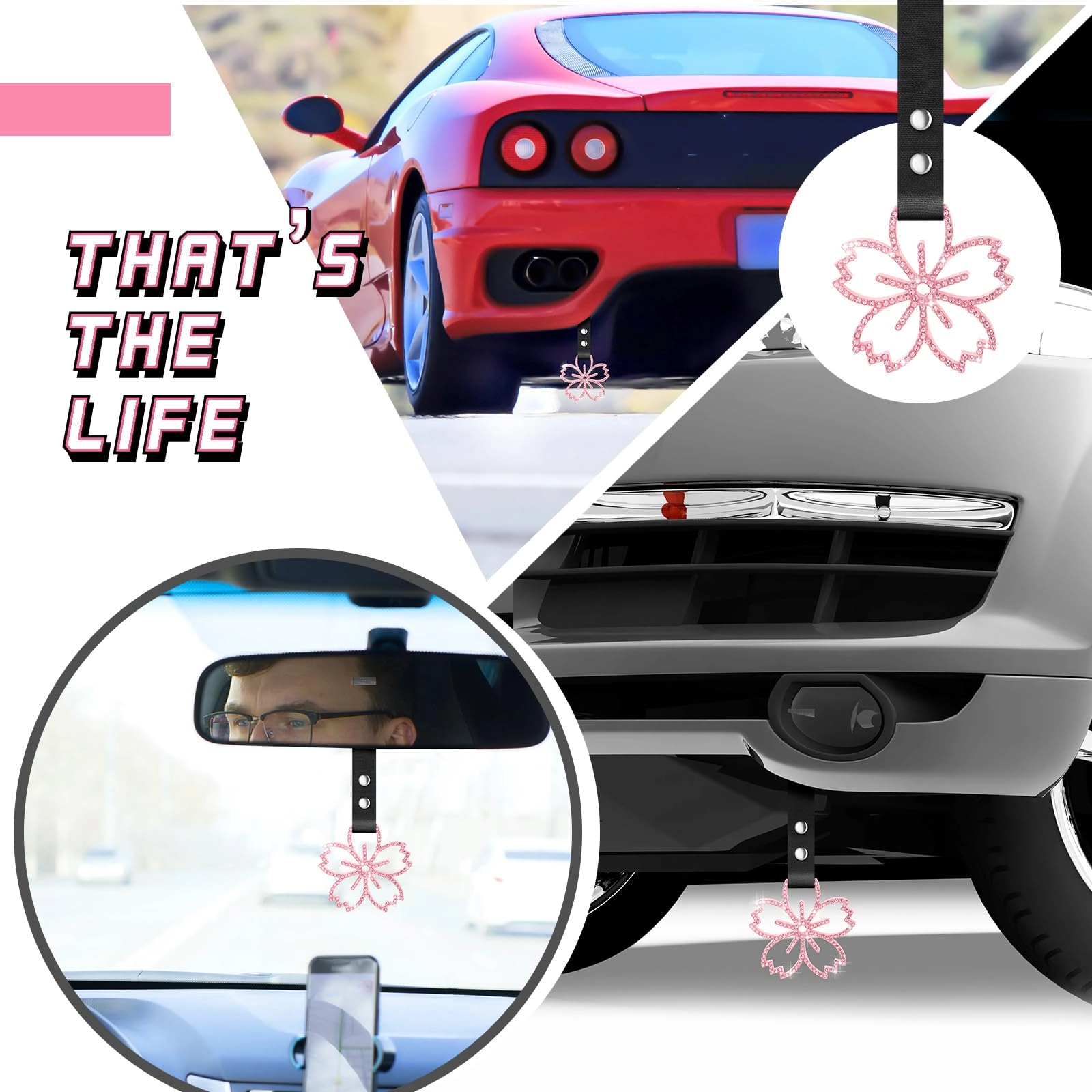Cherry Blossoms Car Handle Strap