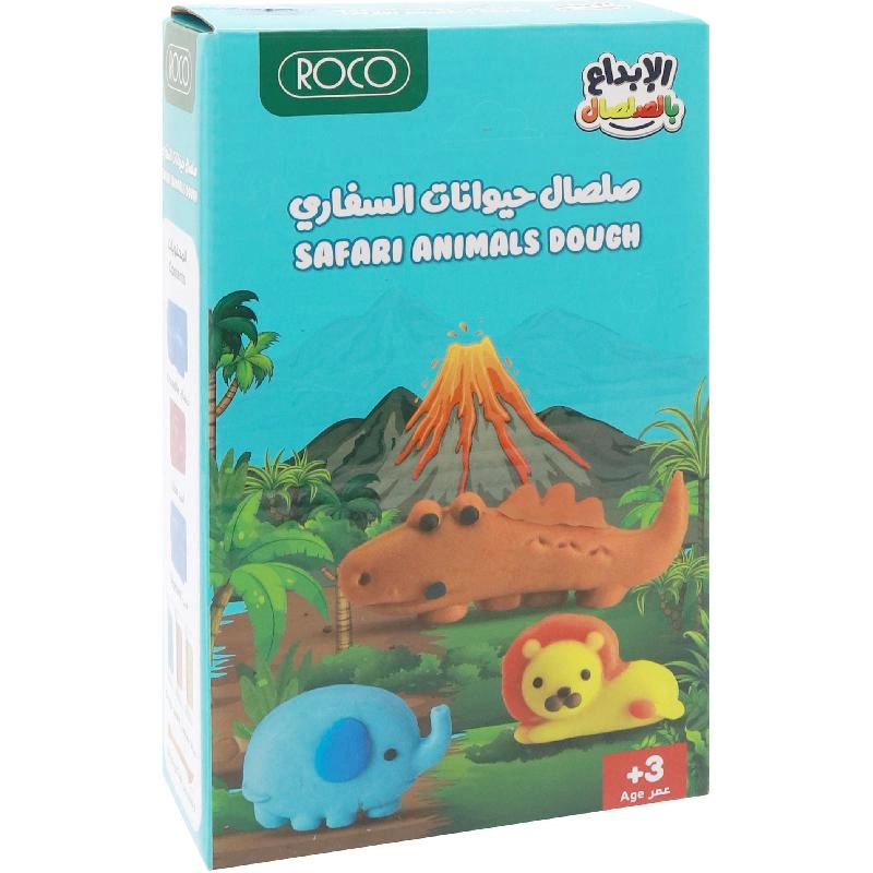 Roco Silly Scents Dough - Safari Animals (Create & Smell) - Dough/Plastic 170g Bundle