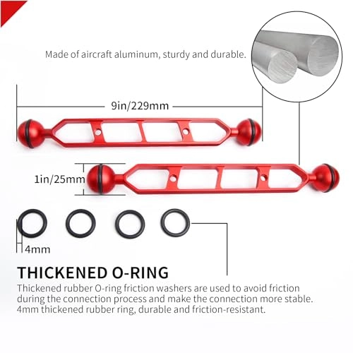 Double Ball Extension Arm - 9" 1" Pack