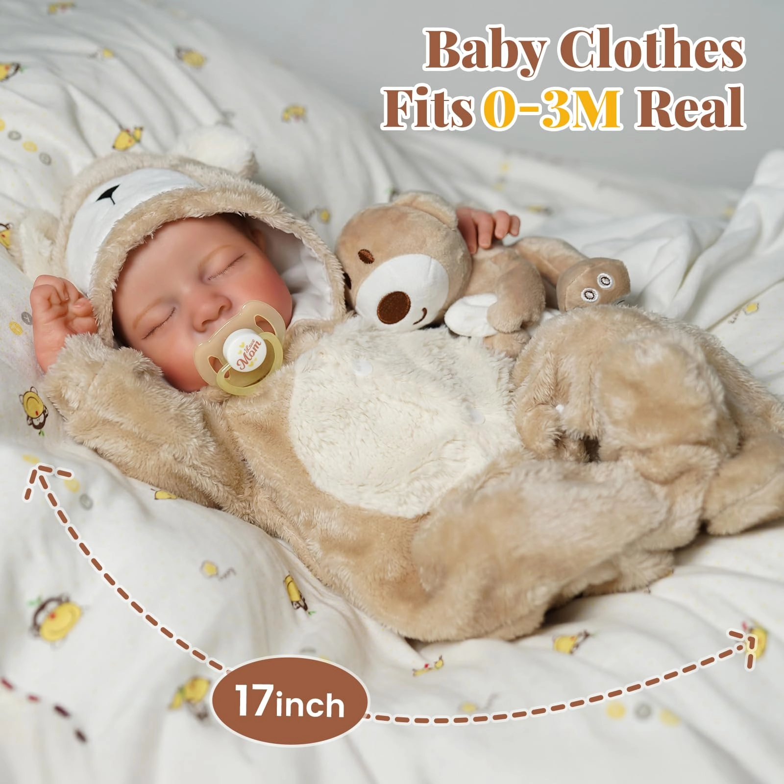 Reborn Baby Doll - 17Inch Vinyl Boy Ages 3+
