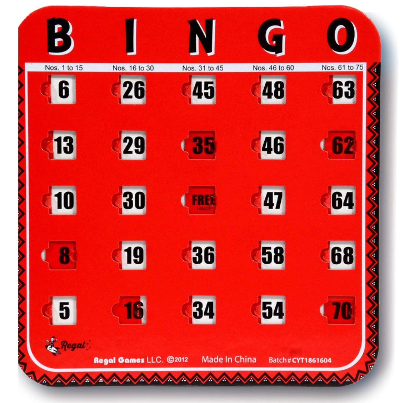 Bulk Bingo Cards - Sliding Windows Reusable Large Print