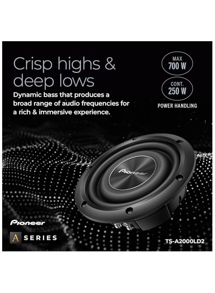 TS-A2000LD2 - 250 watts RMS 8 inch