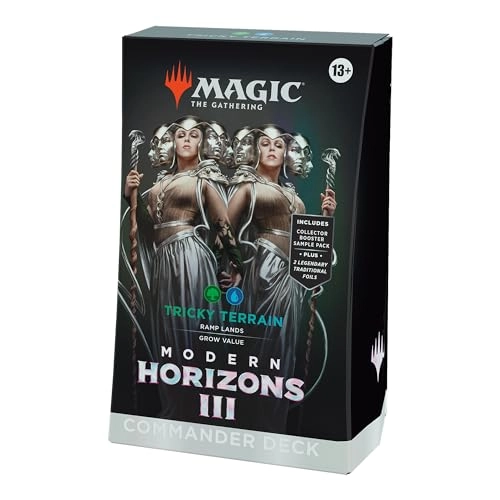 Modern Horizons 3 Tricky Terrain Commander Deck - 100-Card English Version + Collector Booster Sample Pack - 2-Card
