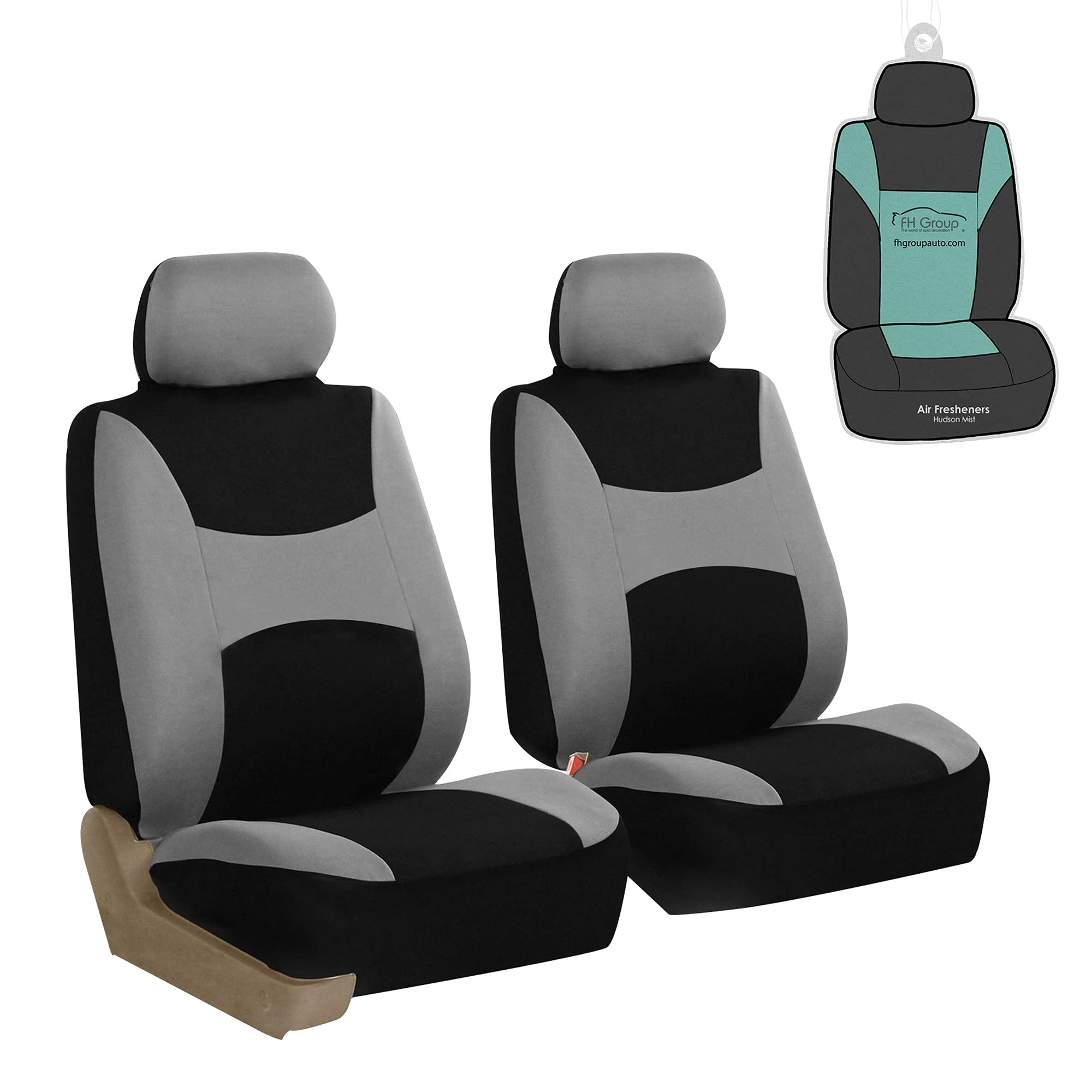 FH Group Universal Car Seat Covers - Front Set Waterproof Gray