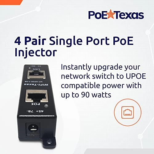 PoE Injector - Single Port 10/100/1000 Gigabit 12v to 56v DC