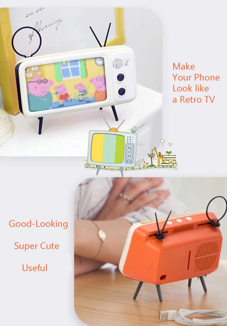 Retro TV Style Stand Holder - Universal For iPhone X 6 6s 7 8 Plus Xs XR 11 Pro Max