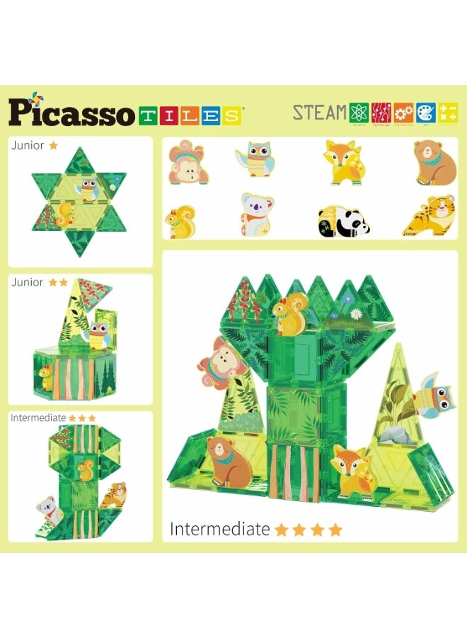Magnetic Tiles - 8 Character Action Figures Forest Animal 56 pcs