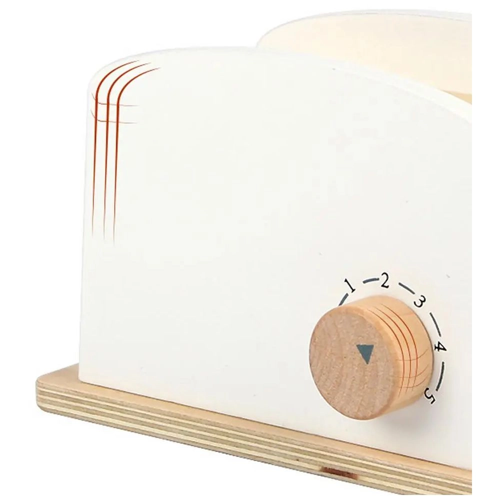 Kids Wooden Bread Toaster Toy Pretend Play Set (5551007-MSN20020)