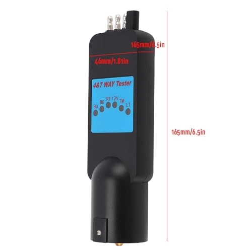 Trailer Connector Tester - 2 in 1 7 Way 4 Way 6 LED Indicators