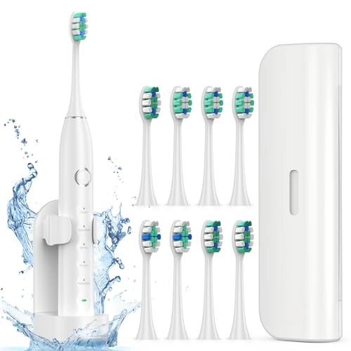 Electric Toothbrush - 8 Count Cherry Pink 120 Days Battery Life