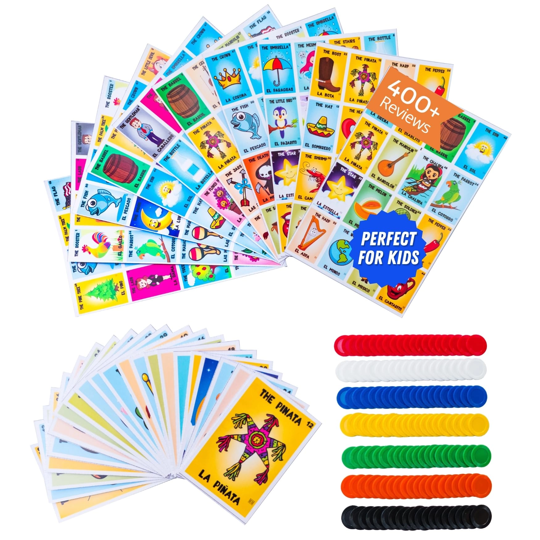 ELIASM Loteria Mexican Bingo - English unisex Kids