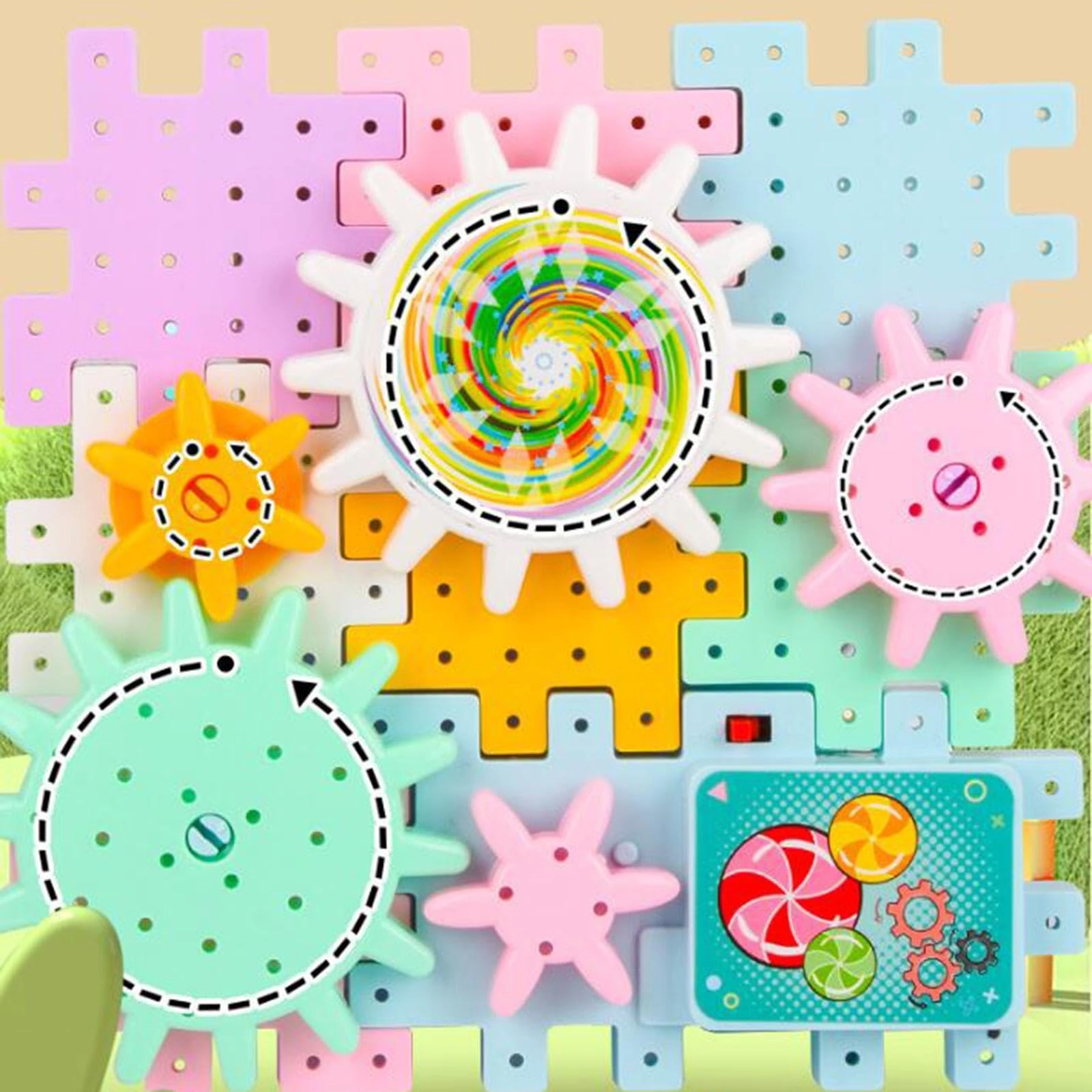 ATORSE Mechanical Gear Toy - DIY Building Blocks