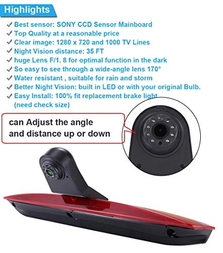 rear view camera - Night vision 1280 x 720 pixels