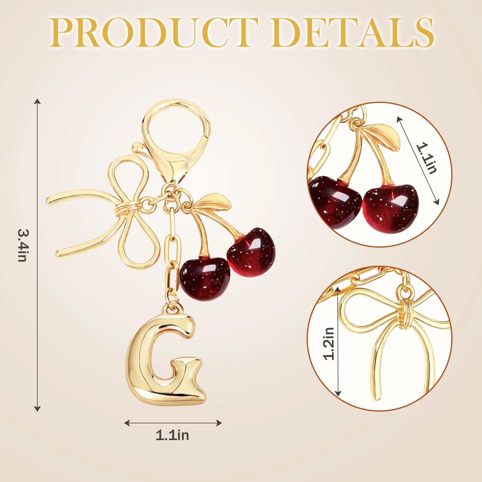 Initial P Keychain - Letter