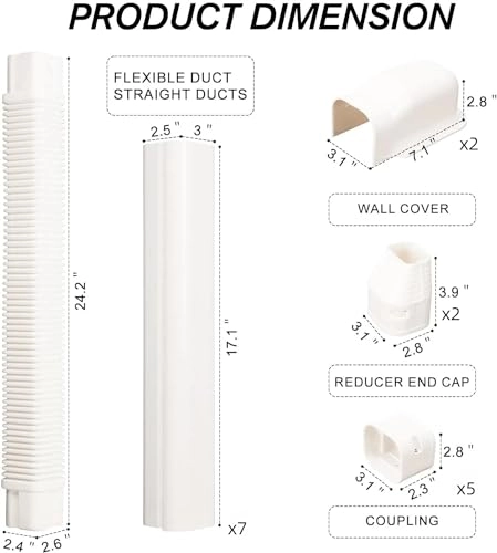 AC Line Cover Kit - mini split or central AC 7000 - 24000 BTU
