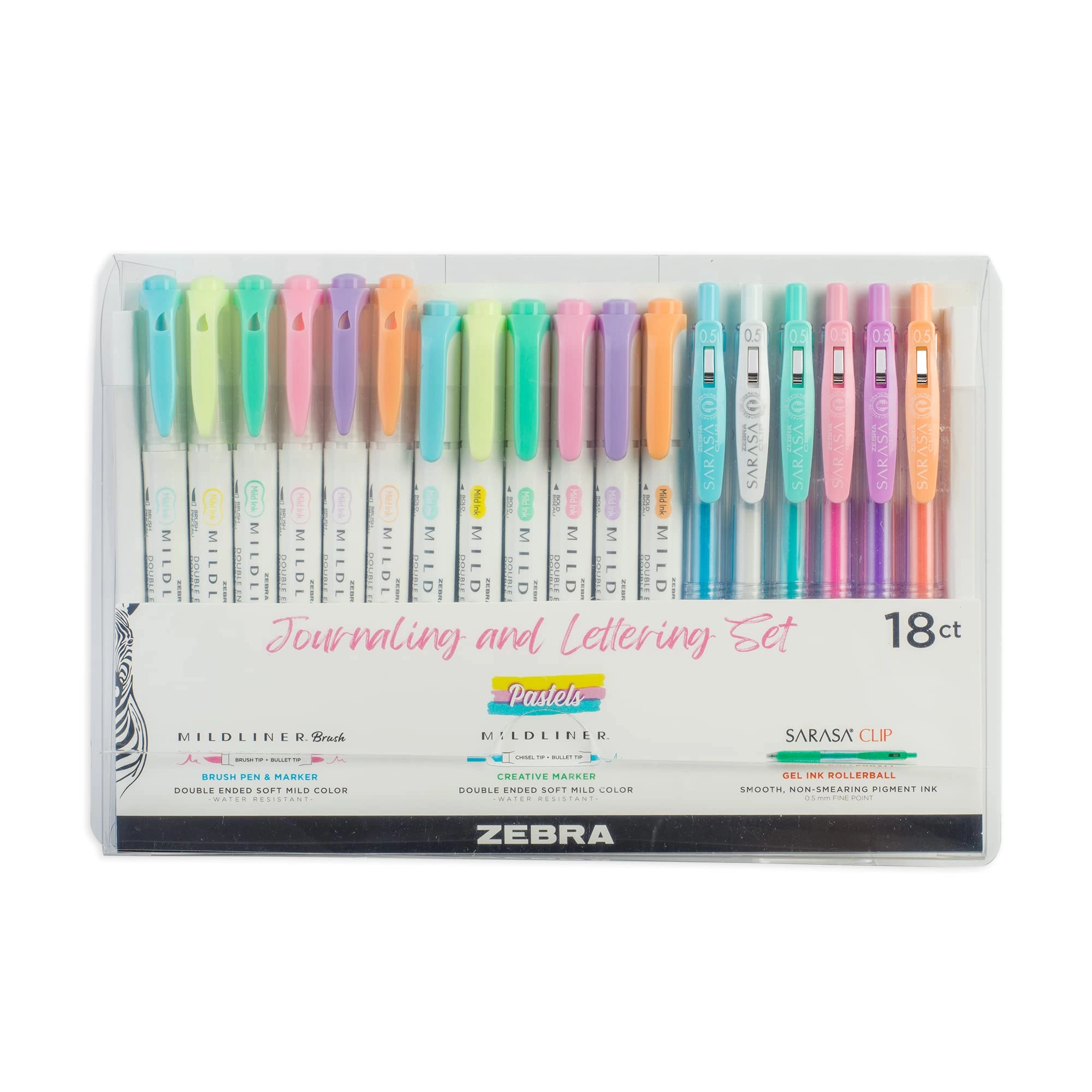 Zebra Pen Journaling and Lettering Set - 18.0 Count 0.5 Millimeters