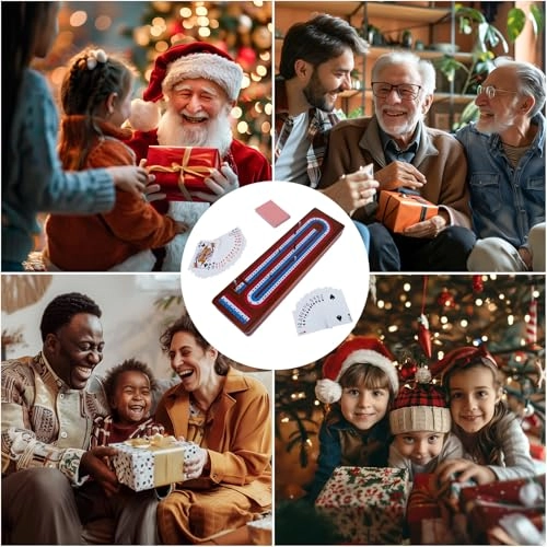 Cribbage Board - Folding 3-Track 9 Metal Pegs