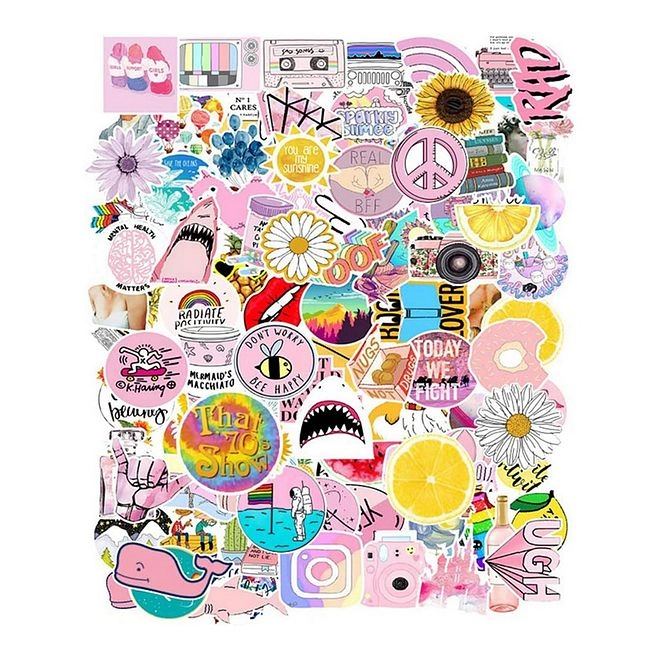 Cute Sticker Book Waterproof 103 pcs