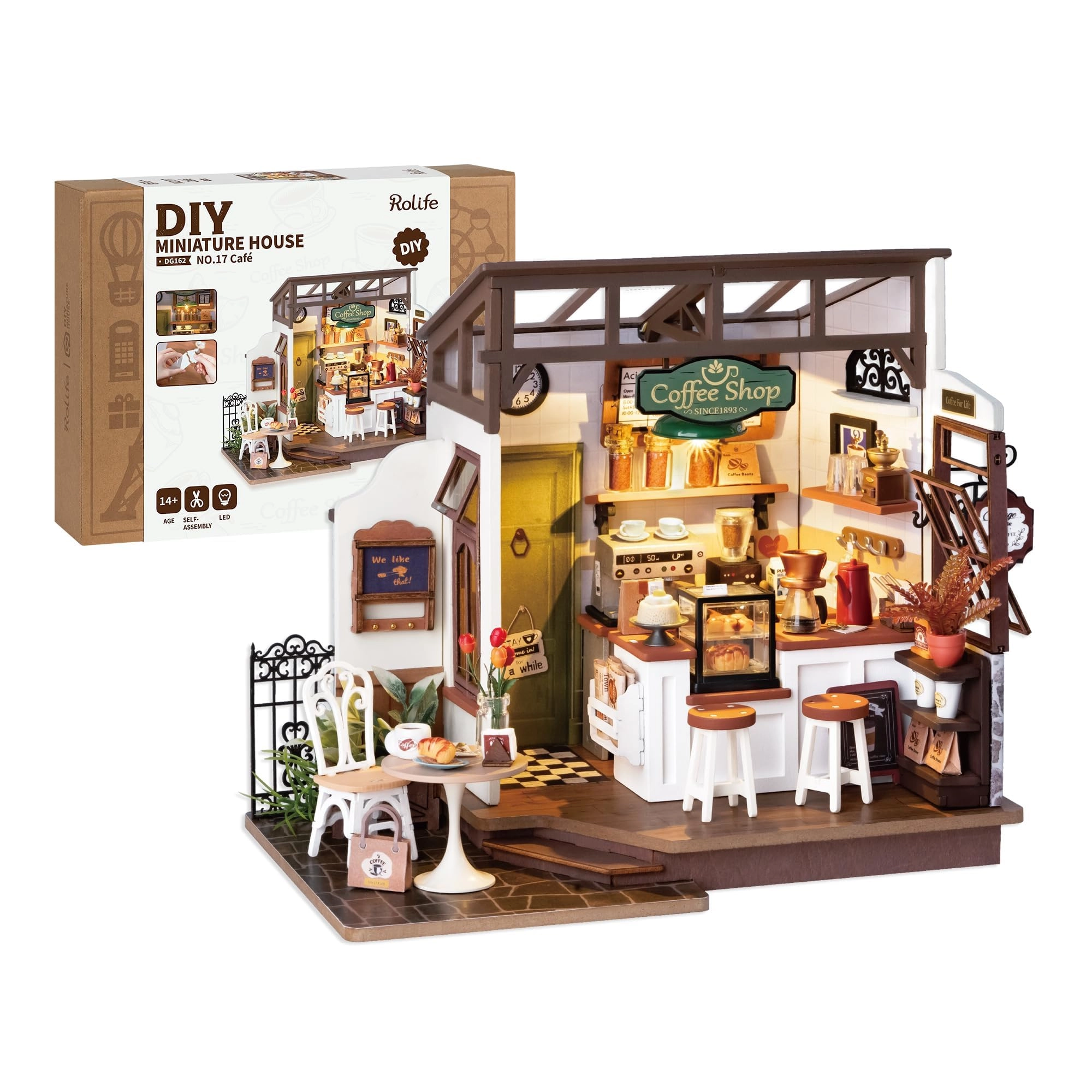 Tazweeq Miniature Dollhouse Kit - Coffee Shop 1:20
