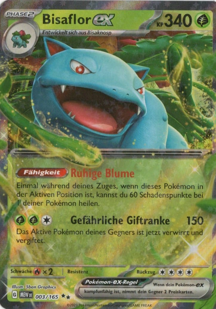 MZTCG Bisaflor EX MEW 003-151 - German