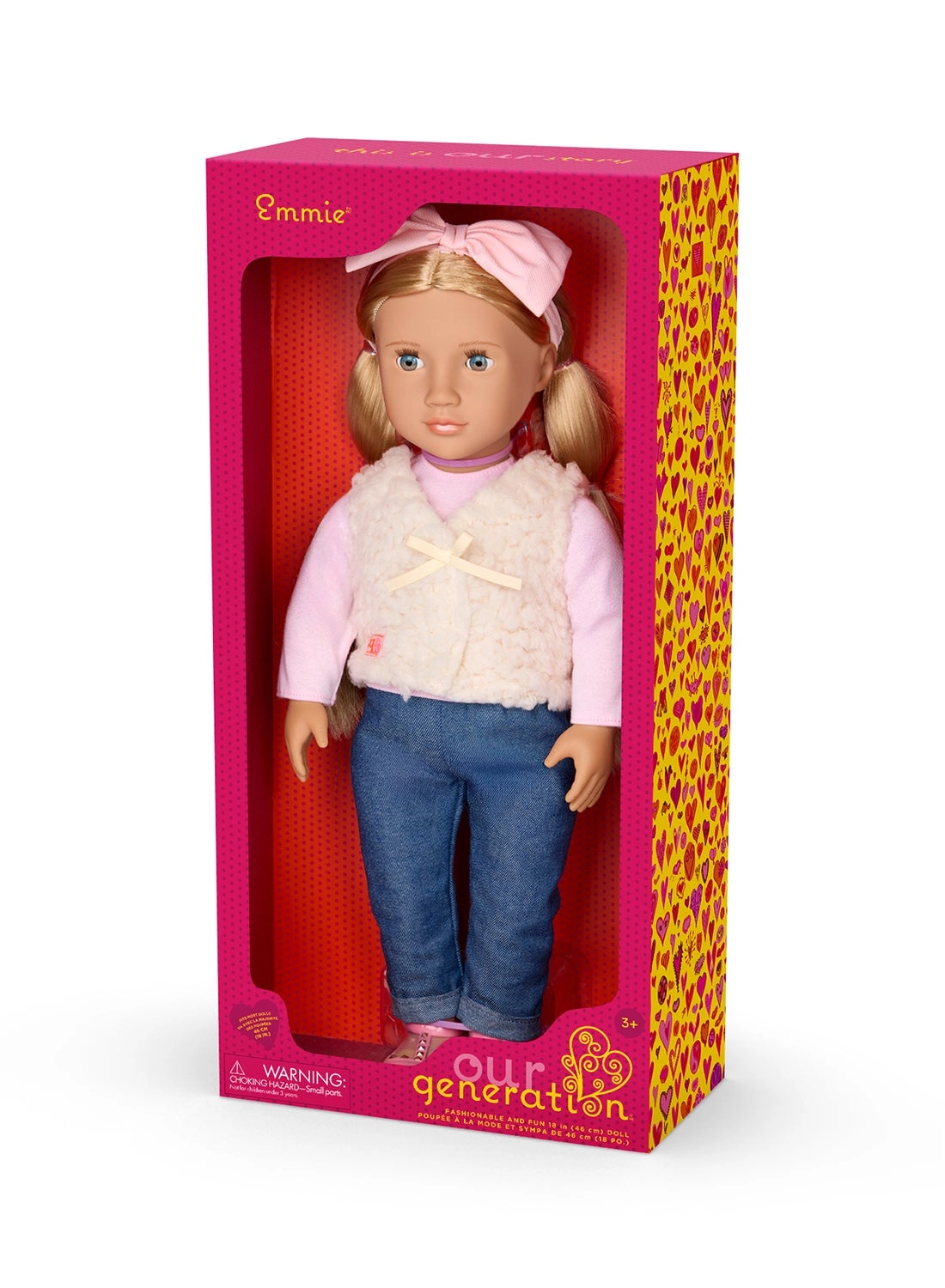 Our Generation Emmie Doll - 18-inch Glam Fur Vest Ages 3+