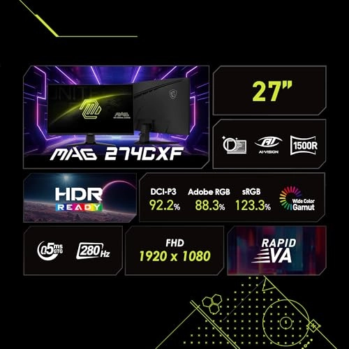 MAG 274CXF - 9S6-3CE31T-016 27 Inch 1920 x 1080