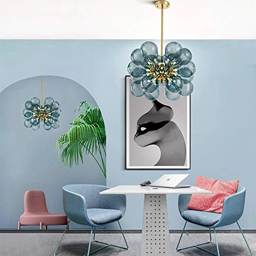 G9 Modern Minimalist Glass Ball Art Chandelier