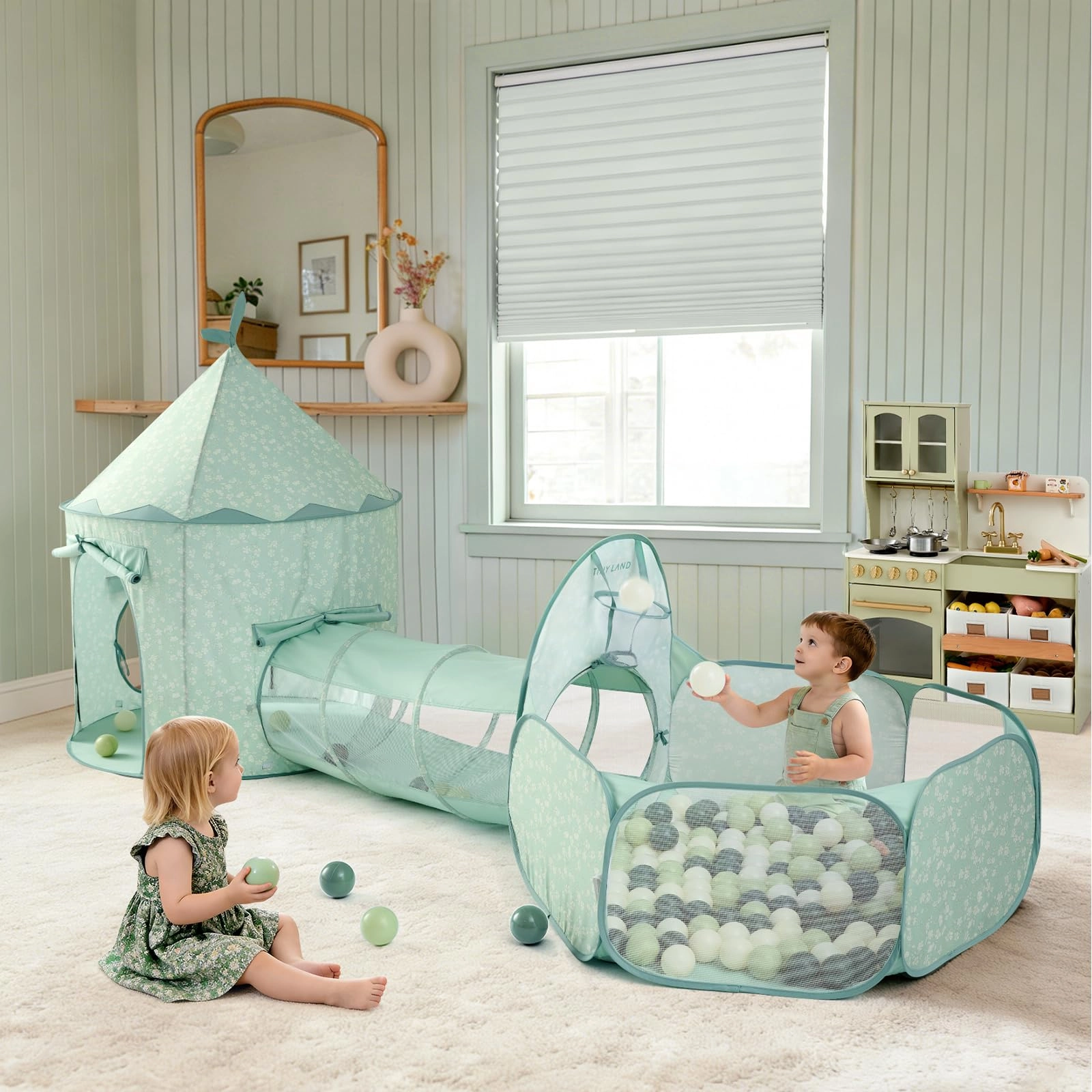 Kids Play Tent - 3-in-1 Khaki