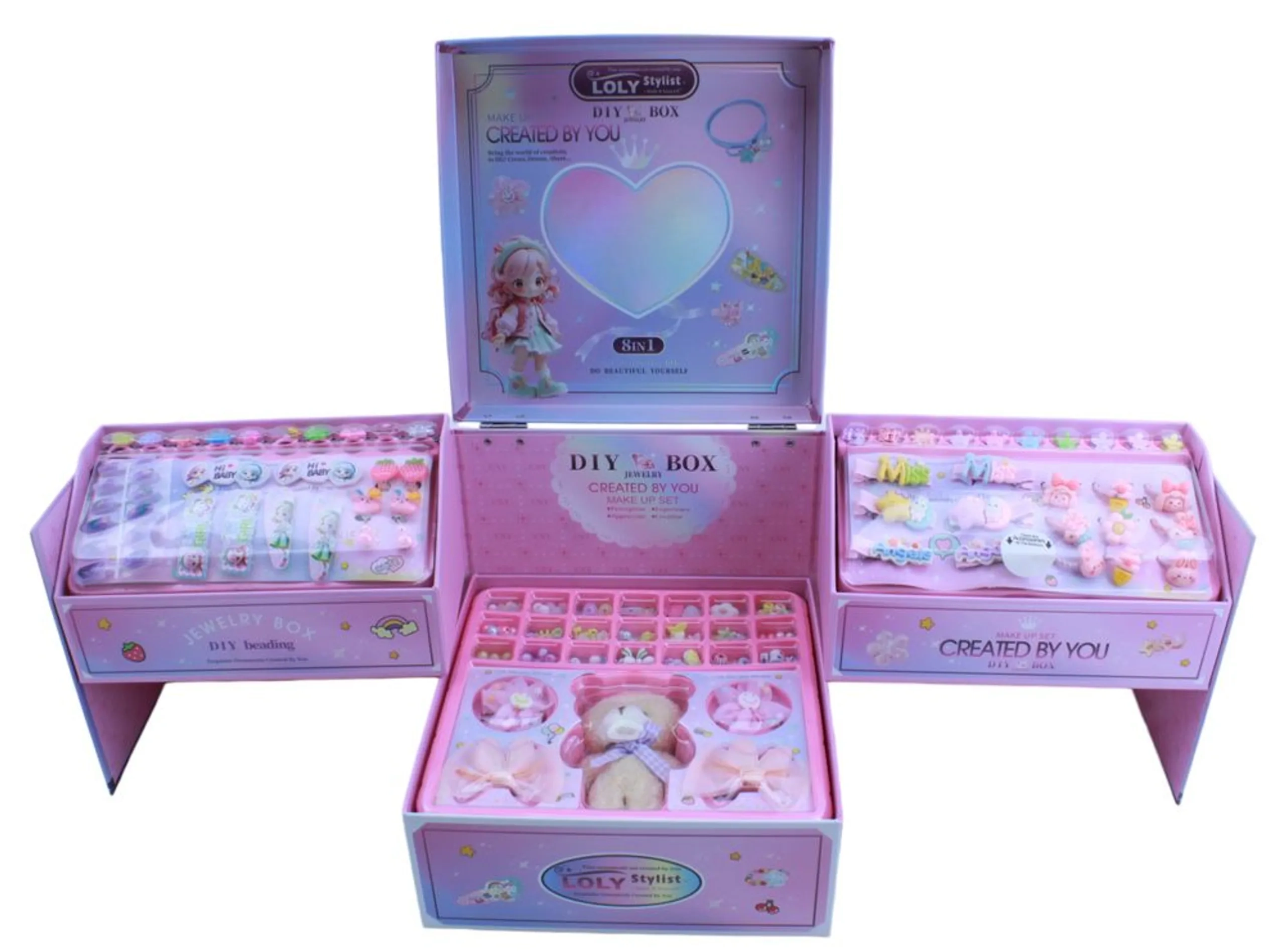 DIY Jewellery Gift Box - 8-In-1 Multicolor