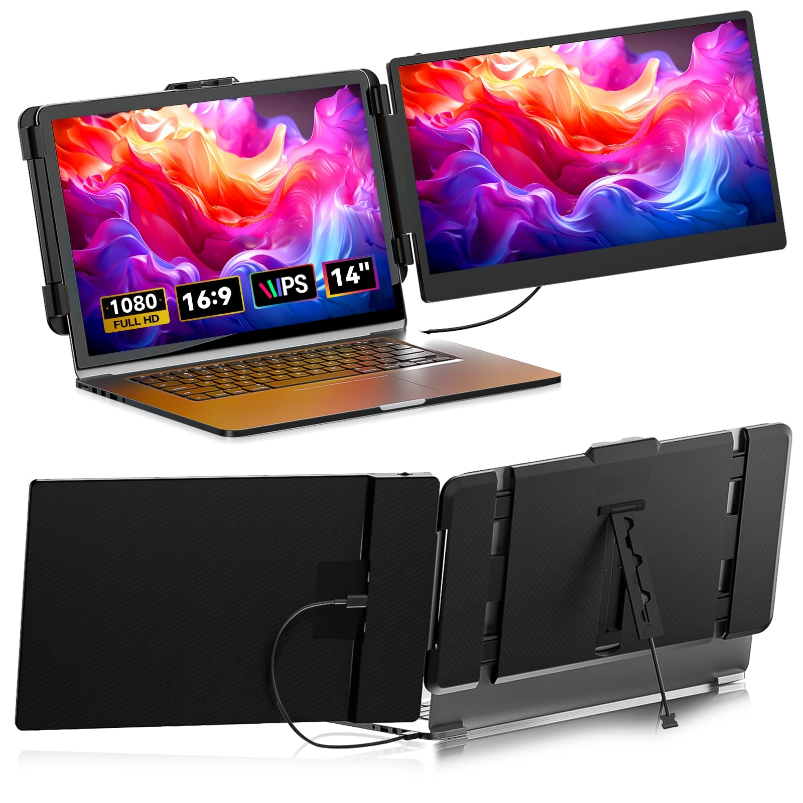 DZVW Laptop Screen Extender - S1 14 Inches 1920 x 1080 Pixels