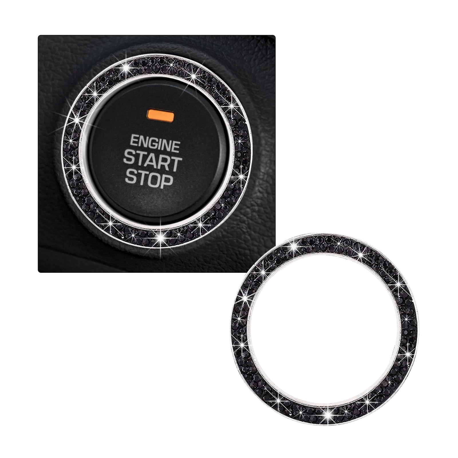 Rhinestone Car Engine Start Ring Decals
