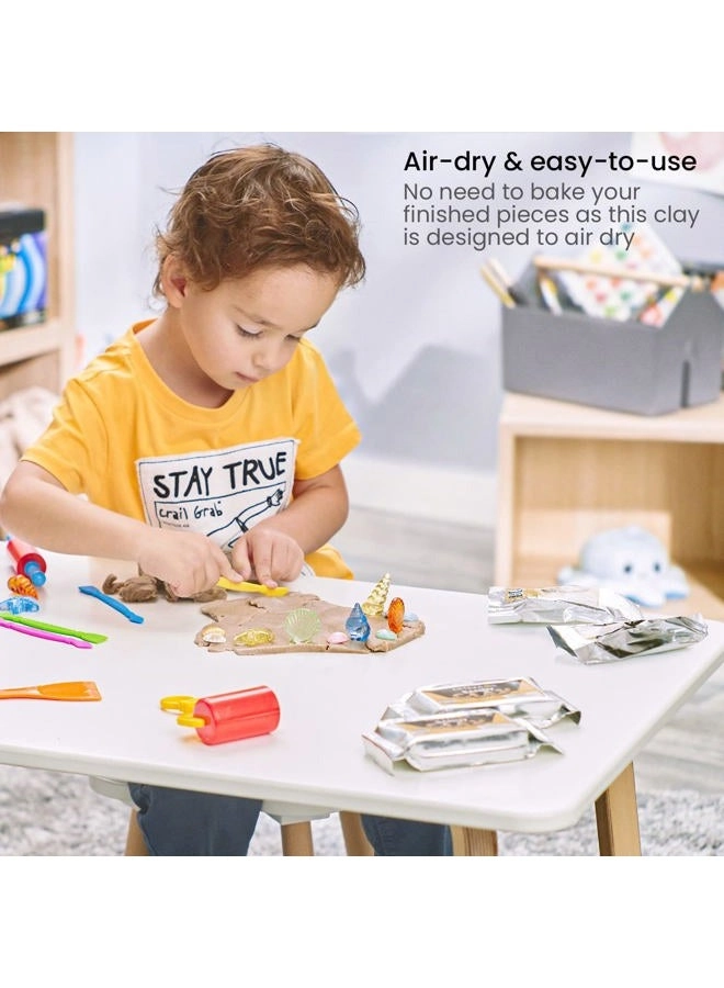 Air Dry Modeling Clay Kit - Sandy Clay 1.13 Kg 4 pcs.